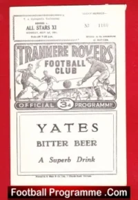 Tommy Eglington Testimonial Benefit Game Tranmere Rovers 1961