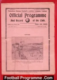 Tottenham Hotspur v Burnley 1937 – 1930s Football Programme