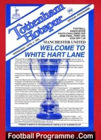 Tottenham Hotspur v Manchester United 1990 Youth Cup Semi Final