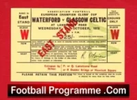 Waterford v Glasgow Celtic 1970 – Full Ticket European Cup