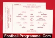 Manchester United v Bury 1957 – Reserves Football Game