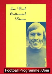Ian Wood Testimonial Benefit Match Dinner Menu + Oldham 1977