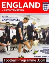 England v Liechtenstein 2003 + Tickets + Team Sheet at OT