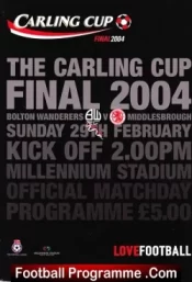 Bolton Wanderers v Middlesbrough 2004 – League Cup Final PLUS