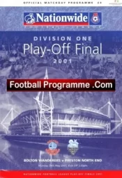 Bolton Wanderers v Preston 2001 Play Off Final – Plus Ticket