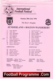 Bolton Wanderers v Sunderland 1991 – Isle Of Man Festival IOM
