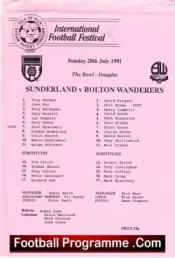 Bolton Wanderers v Sunderland 1991 – Isle Of Man Festival IOM