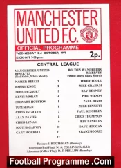 Manchester United v Bolton Wanderers 1979 – Reserve Mike Duxbury