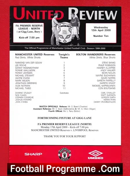 Manchester United v Bolton Wanderers 2000 - Reserves Match - Image 2
