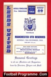 Leeds United v Manchester United 1966 – Reserves Match