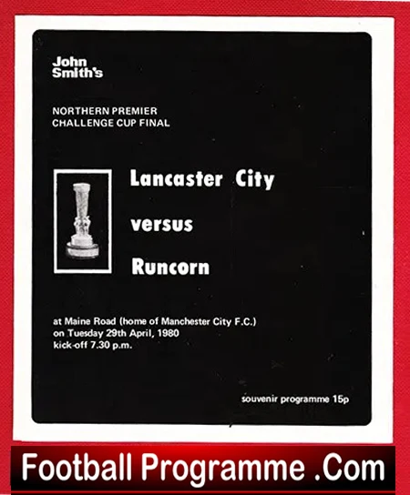 Lancaster City v Runcorn 1980 - Cup Final at Man City - Image 2