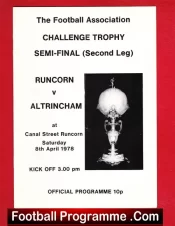 Runcorn v Altrincham 1978 – Trophy Semi Final 2nd Leg