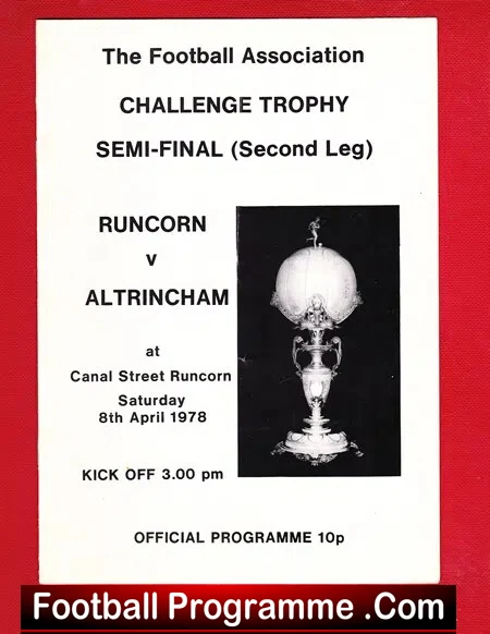 Runcorn v Altrincham 1978 - Trophy Semi Final 2nd Leg - Image 2