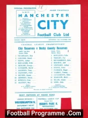 Manchester City v Derby County 1969 – Reserves Match