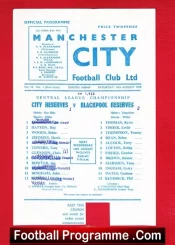 Manchester City v Blackpool 1968 – Reserves Match