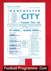 Manchester City v Blackpool 1968 – Reserves Match