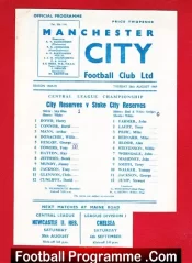 Manchester City v Stoke City 1969 – Reserves Match