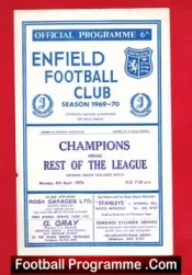 Enfield v Rest Of The League 1970 – Friendly Match