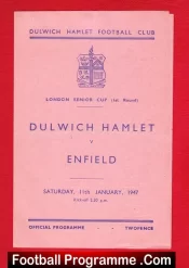 Dulwich Hamlet v Enfield 1947 – London Senior Cup