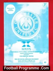 Colchester United v 3rd Royal Anglian Regiment 1990 – Army