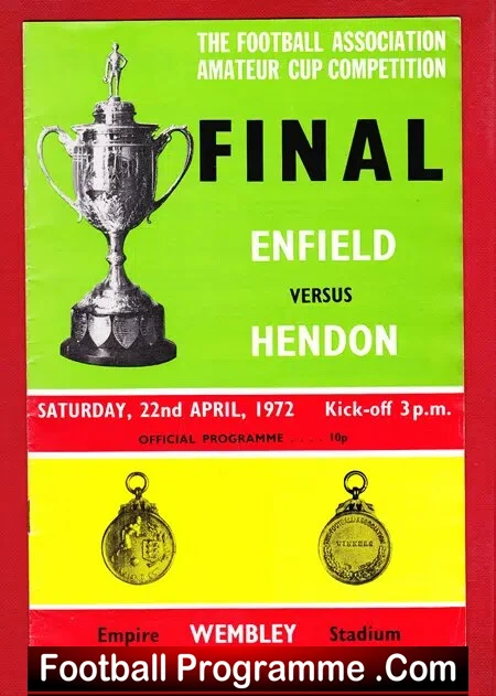 Enfield v Hendon 1972 - Amateur Cup Final Wembley - Image 2