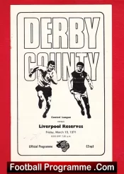 Derby County v Liverpool 1971 – Reserves Match