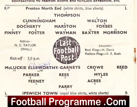 Preston North End v Ipswich Town 1954 - Image 3