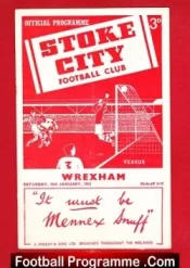 Stoke City v Wrexham 1953 – Inluding a Newspaper Review