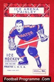 Paisley Ice Hockey v World All Stars 1956 – Scotland