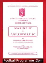 Marine Athletic v Southport 1991 – Liverpool Senior Cup Final