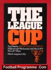 Everton v Aston Villa 1977 – League Cup Final Replay at Man City