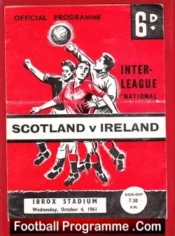 Scotland v Ireland 1961 – at Ibrox Glasgow