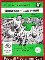 Scottish League v League Of Ireland 1962 – at Glasgow Celtic