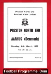 Preston North End v Aarhus 1972 – Denmark Football Team