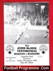 John McNeil Testimonial Benefit Match Greenock Morton 1990 – Signed