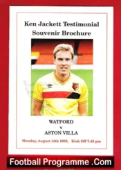 Ken Jackett Testimonial Benefit Match Watford 1989 – Signed