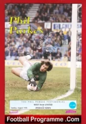Phil Parkes Testimonial Benefit West Ham United 1990 Signed