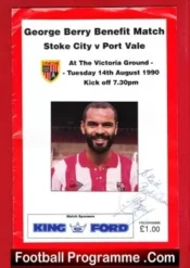 George Berry Testimonial Benefit Match Stoke City 1990 – Signed