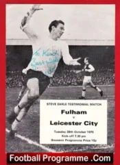 Steve Earle Testimonial Benefit Match Fulham 1975 – Signed