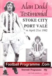 Alan Dodd Testimonial Benefit Match Stoke City 1982 – Signed