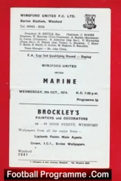 Winsford United v Marine Athletic 1974