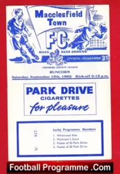 Macclesfield Town v Runcorn 1962