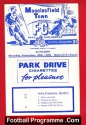 Macclesfield Town v Runcorn 1962