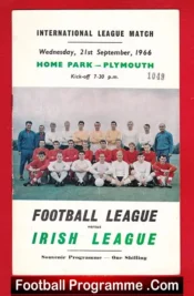 Football League v Northern Ireland League 1966 – at Plymouth