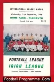 Football League v Northern Ireland League 1966 – at Plymouth