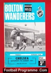 Bolton Wanderers v Chelsea 1971 – Friendly Match Burnden Park