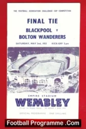 Blackpool v Bolton Wanderers 1953 – FA Cup Final + Ticket