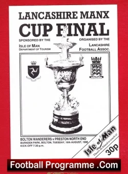 Preston North End v Bolton Wanderers 1988 - Isle Of Man IOM