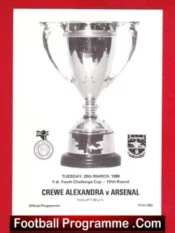 Crewe Alexandra v Arsenal 1988 – Youth Cup