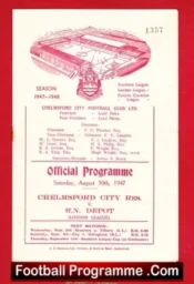 Chelmsford City v Royal Navy Depot 1947 – Reserves Match